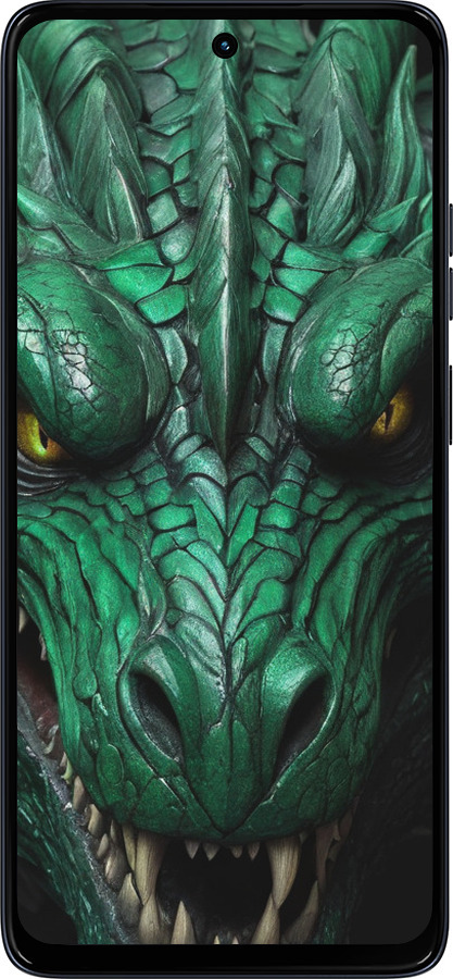 Силиконовый чехол Зелёный дракон v2 для Motorola Moto G56 - 5817u-4124 изображение 