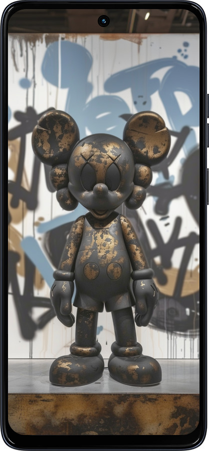 Силиконовый чехол Bronze kaws v2 для Motorola Moto G56 - 6098u-4124 изображение 