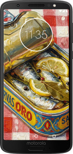 Силиконовый чехол Vintage Sardine Tin Phone для Motorola Moto G6 Plus - 6772u-976 изображение 