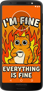 Силиконовый чехол Funny Cat для Motorola Moto G6 Plus - 6786u-976 изображение 