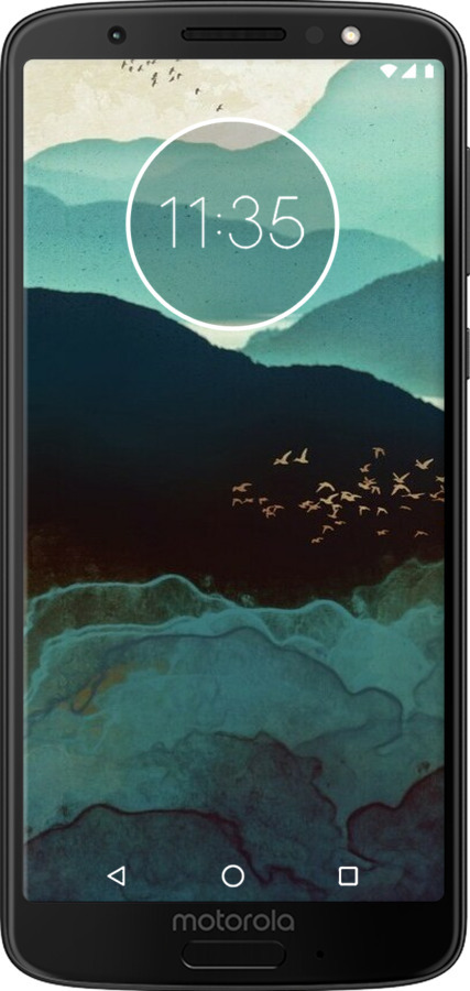 Силіконовий чехол Із зображенням гір Індіго для Motorola Moto G6 Plus - 6484u-976 изображение 