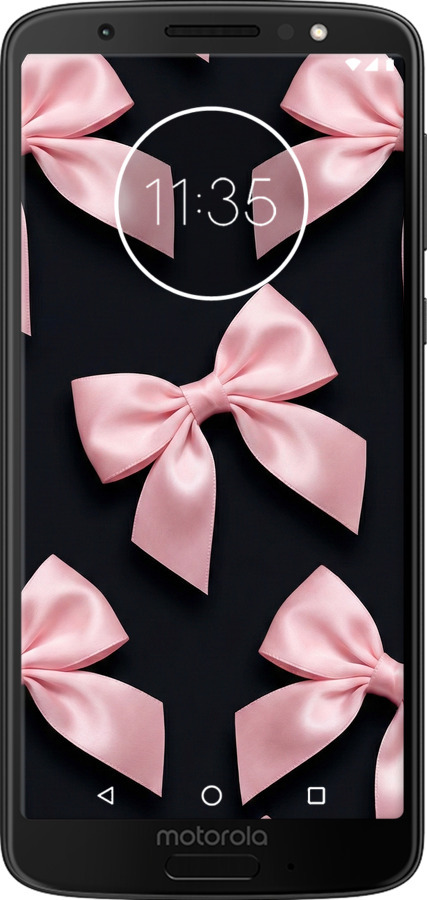 Силиконовый чехол Coquette Ribbons Dark Coquette для Motorola Moto G6 Plus - 6767u-976 изображение 
