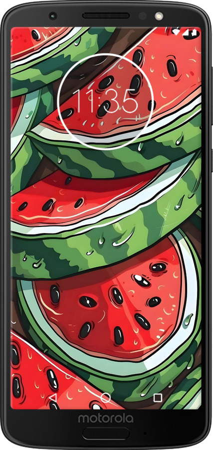 Силиконовый чехол Арбуз для Motorola Moto G6 - 6315u-982 изображение 