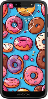 Силиконовый чехол Пончики для Motorola Moto G7 Play - 6318u-1656 изображение 