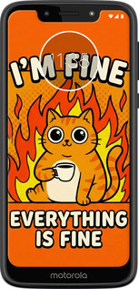 Силиконовый чехол Funny Cat для Motorola Moto G7 Play - 6786u-1656 изображение 