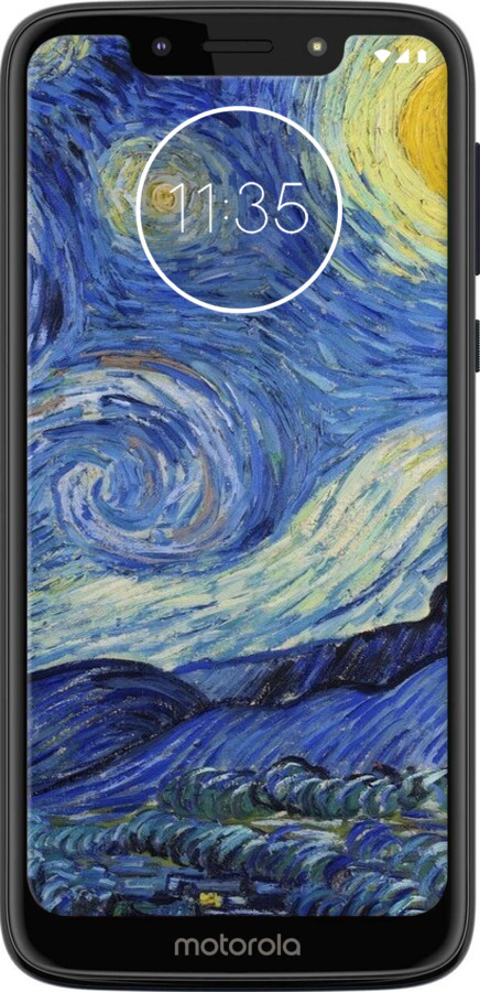 Силіконовий чехол «Зоряна ніч» Вінсента Ван Гога для Motorola Moto G7 Play - 6433u-1656 изображение 