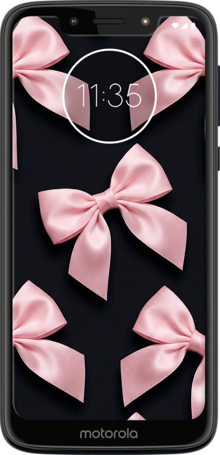 Силиконовый чехол Coquette Ribbons Dark Coquette для Motorola Moto G7 Play - 6767u-1656 изображение 