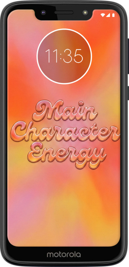 Силиконовый чехол Aura Gradient Main Character Energy Aesthetic Y2K для Motorola Moto G7 Play - 6783u-1656 изображение 