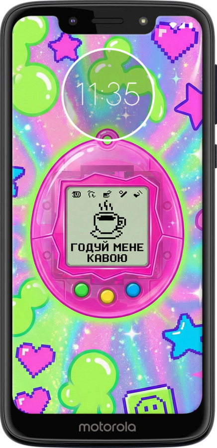 Силиконовый чехол Y2K Aesthetic Retro Pet: Годуй мене кавою для Motorola Moto G7 Play - 6784u-1656 изображение 