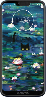 TPU чехол с изображением водяных лилий и кошек для Motorola Moto G7 Power - 6257b-1657 изображение 