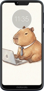 TPU чехол Funny Capybara CEO Working для Motorola Moto G7 Power - 6777b-1657 изображение 