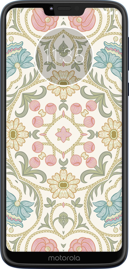 TPU чехол Цветочный орнамент v2 для Motorola Moto G7 Power - 5513b-1657 изображение 