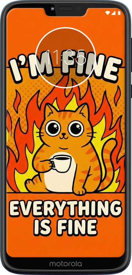 TPU чехол Funny Cat для Motorola Moto G7 Power - 6786b-1657 изображение 