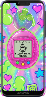 3D пластиковый матовый чехол Y2K Aesthetic Retro Pet: Годуй мене кавою для Motorola Moto G7 Power - 6784m-1657 изображение 