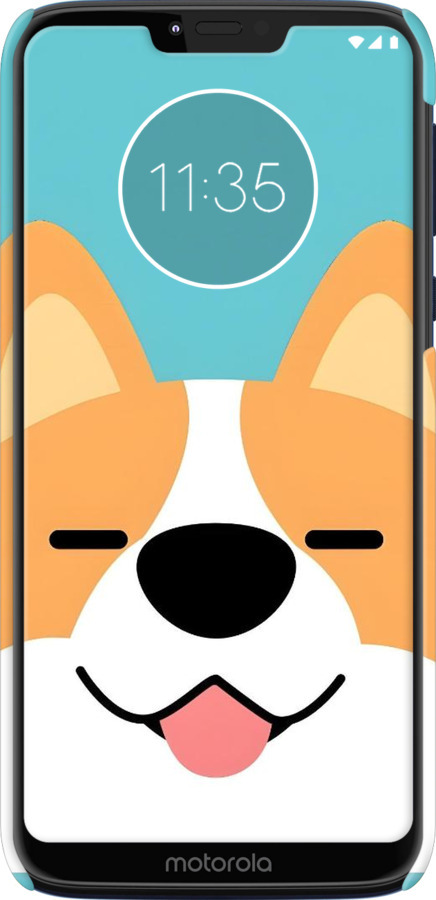 3D пластиковый матовый чехол Корги для Motorola Moto G7 Power - 6280m-1657 изображение 