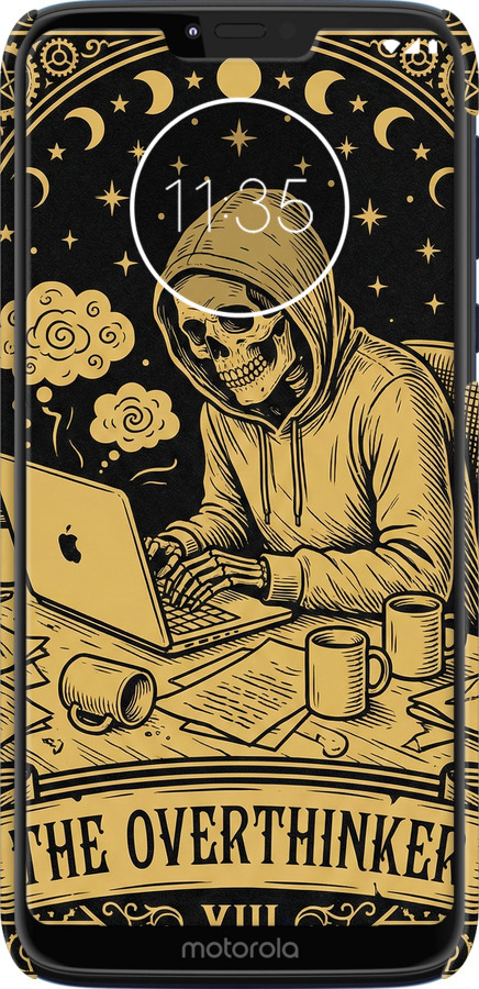 3D пластиковый матовый чехол The Overthinker для Motorola Moto G7 Power - 6774m-1657 изображение 