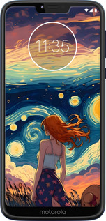 Силиконовый чехол Девушка Арт для Motorola Moto G7 Power - 6325u-1657 изображение 