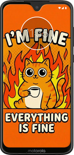 Силиконовый чехол Funny Cat для Motorola Moto G7 - 6786u-1614 изображение 