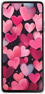 Силикон с усиленными углами чехол Сердечки 4 для Motorola Moto G75 5G - 5662sp-3890 изображение 