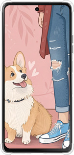 Силикон с усиленными углами чехол Корги 3 для Motorola Moto G75 5G - 6707sp-3890 изображение 
