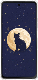 Силикон с усиленными углами чехол Cute Cat Celestial/Witchy для Motorola Moto G75 5G - 6787sp-3890 изображение 
