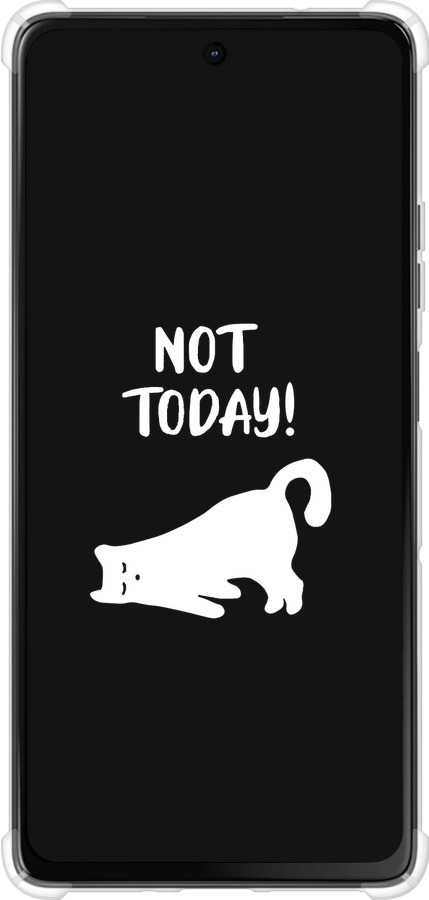 Силикон с усиленными углами чехол Уставший кот для Motorola Moto G75 5G - 4535sp-3890 изображение 