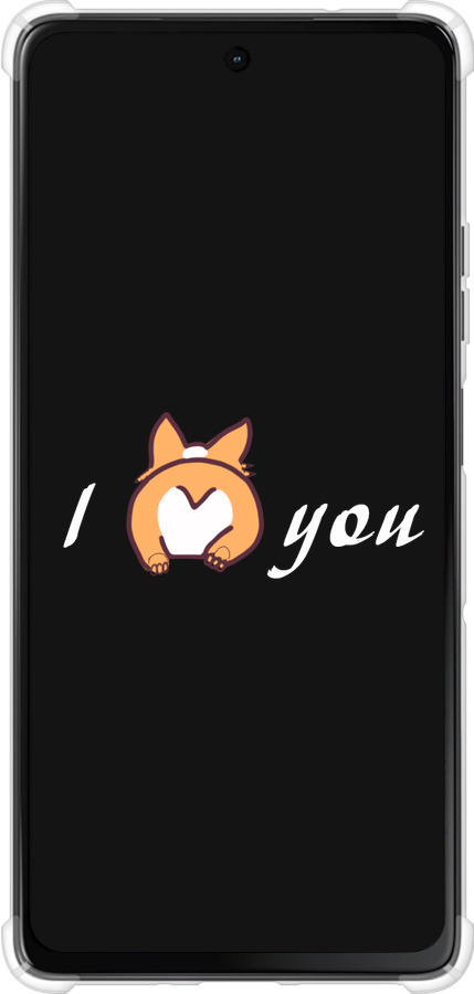 Силикон с усиленными углами чехол Люблю для Motorola Moto G75 5G - 4586sp-3890 изображение 