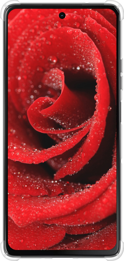 Силикон с усиленными углами чехол Красная роза для Motorola Moto G75 5G - 529sp-3890 изображение 