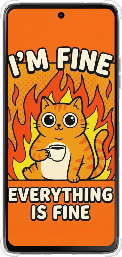 Силикон с усиленными углами чехол Funny Cat для Motorola Moto G75 5G - 6786sp-3890 изображение 