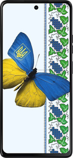 Силиконовый чехол Желто-голубая бабочка для Motorola Moto G75 5G - 1054u-3890 изображение 