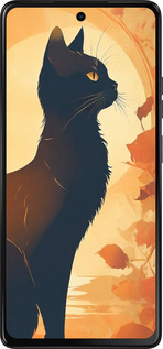 Силіконовий чехол Чорна кішка v2 для Motorola Moto G75 5G - 5830u-3890 изображение 