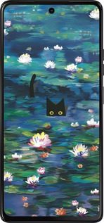 Силиконовый чехол Чехол с изображением водяных лилий Моне и кошек для Motorola Moto G75 5G - 6399u-3890 изображение 
