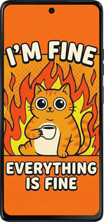 Силиконовый чехол Funny Cat для Motorola Moto G75 5G - 6786u-3890 изображение 