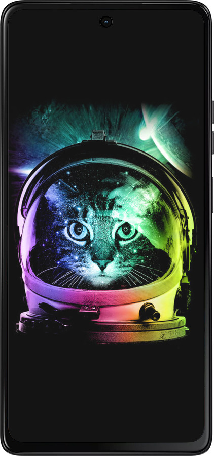 Силіконовий чехол Кіт-астронавт для Motorola Moto G75 5G - 4154u-3890 изображение 