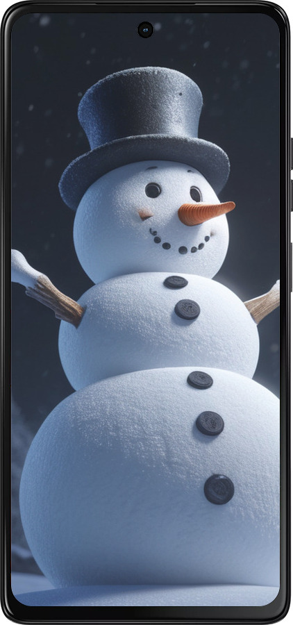 Силіконовий чехол Сніговик для Motorola Moto G75 5G - 5826u-3890 изображение 