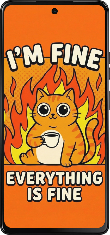 Силиконовый чехол Funny Cat для Motorola Moto G75 5G - 6786u-3890 изображение 