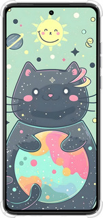 Силіконовий протиударний с посиленими кутами чехол Милый котик для Motorola Moto G84 - 6364sp-3344 изображение 