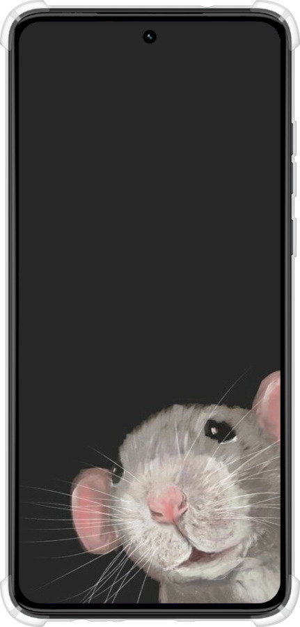 Силикон с усиленными углами чехол The Peeking Rat для Motorola Moto G84 - 6442sp-3344 изображение 