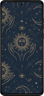 Силіконовий чехол Celestial Harmony: Sun & Moon Gold Mystic Pattern для Motorola Moto G84 - 6778u-3344 изображение 