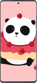 TPU чехол Панда с пончиком для Motorola Moto G85 5G - 3991b-3780 изображение 