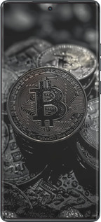 TPU чехол Black Bitcoin для Motorola Moto G85 5G - 6090b-3780 изображение 