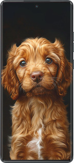 TPU чехол Cocker spaniel на черном фоне для Motorola Moto G85 5G - 6137b-3780 изображение 