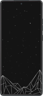TPU чехол Черно белые абстрактные горы для Motorola Moto G85 5G - 6437b-3780 изображение 