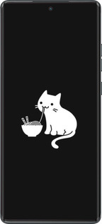 TPU чехол Милий кіт на чорному фоні для Motorola Moto G85 5G - 6528b-3780 изображение 