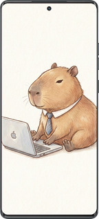 TPU чехол Funny Capybara CEO Working для Motorola Moto G85 5G - 6777b-3780 изображение 