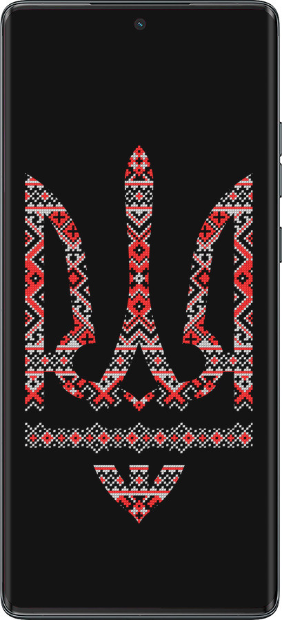 TPU чехол Герб - вышиванка на черном фоне для Motorola Moto G85 5G - 1196b-3780 изображение 