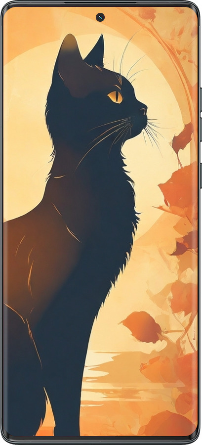 TPU чехол Черная кошка v2 для Motorola Moto G85 5G - 5830b-3780 изображение 