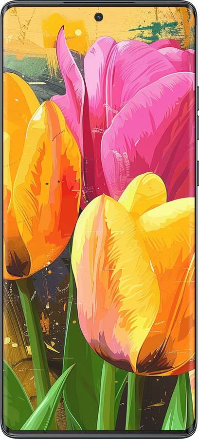 TPU чехол Намальовані тюльпани для Motorola Moto G85 5G - 5990b-3780 изображение 