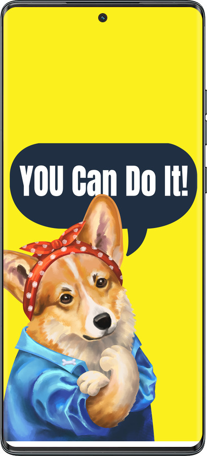 TPU чехол чехол с корги You Can Do It для Motorola Moto G85 5G - 6184b-3780 изображение 