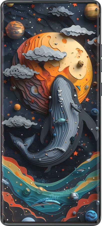 TPU чехол Кит в космосе для Motorola Moto G85 5G - 6328b-3780 изображение 